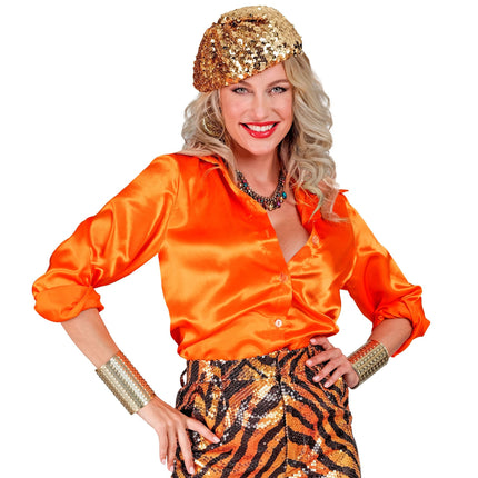 Disco 70S Bluse Orange