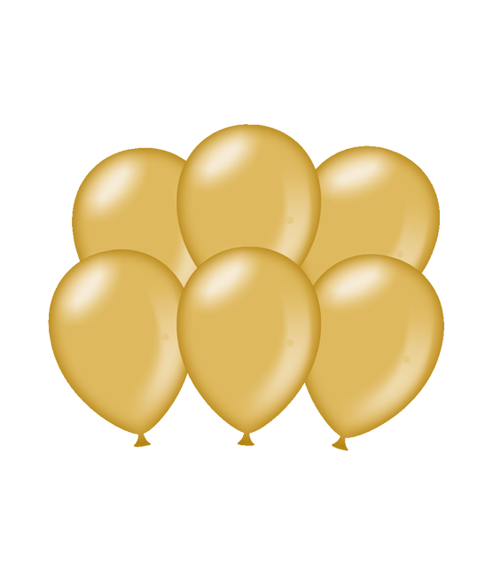 Gold Ballons Metallic 30cm 6Stk