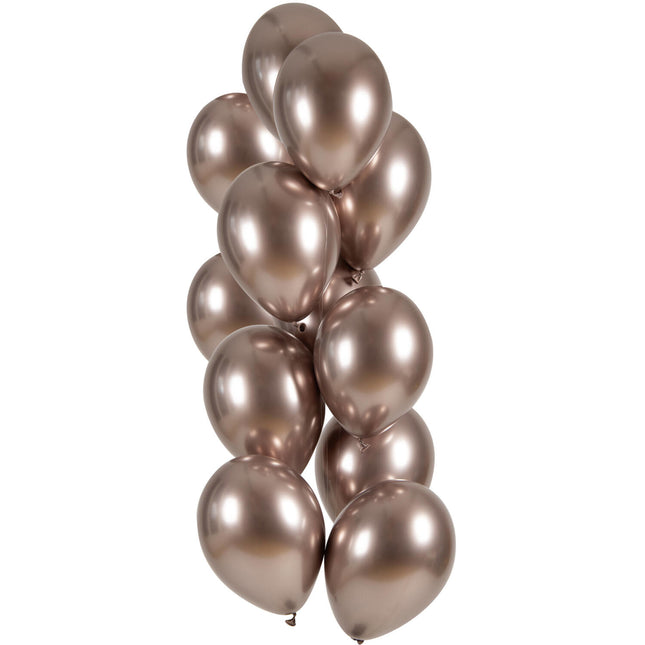 Rose Gold Ballons Chrom 33cm 12 Stk.