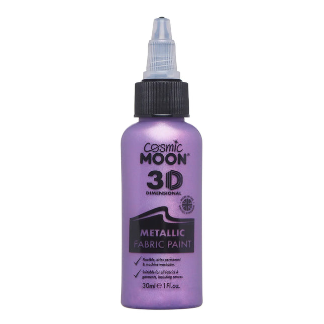 Cosmic Moon Metallic-Stofffarbe Lila 30ml