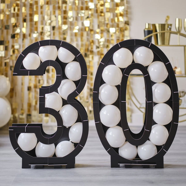 Schwarze Ballons Standard 30 Jahre