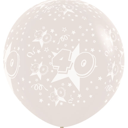 Ballons Nummer 40 Klar 91cm 2pcs