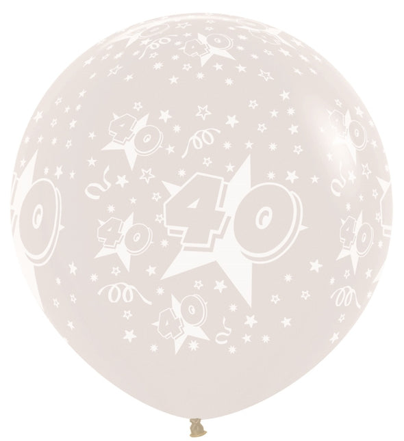 Ballons Nummer 40 Klar 91cm 2pcs