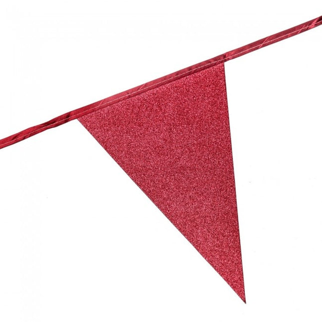 Rote Flaggenleine Glitter 6m