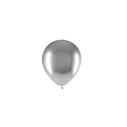 Silberne Ballons Chrom 13cm 100Stk