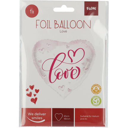 Helium Ballon Herz Liebe Leer 45cm