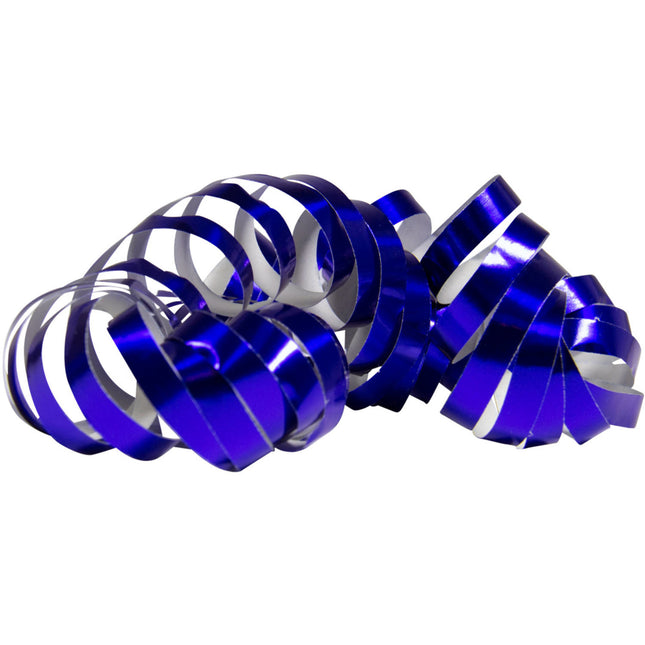 Blaue Serpentinen Metallic 4m 18 Ringe 2St.