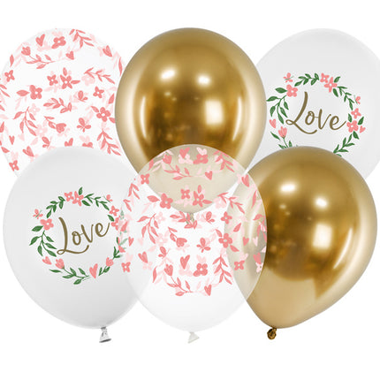 Ballons Love Mix 30cm 6Stk