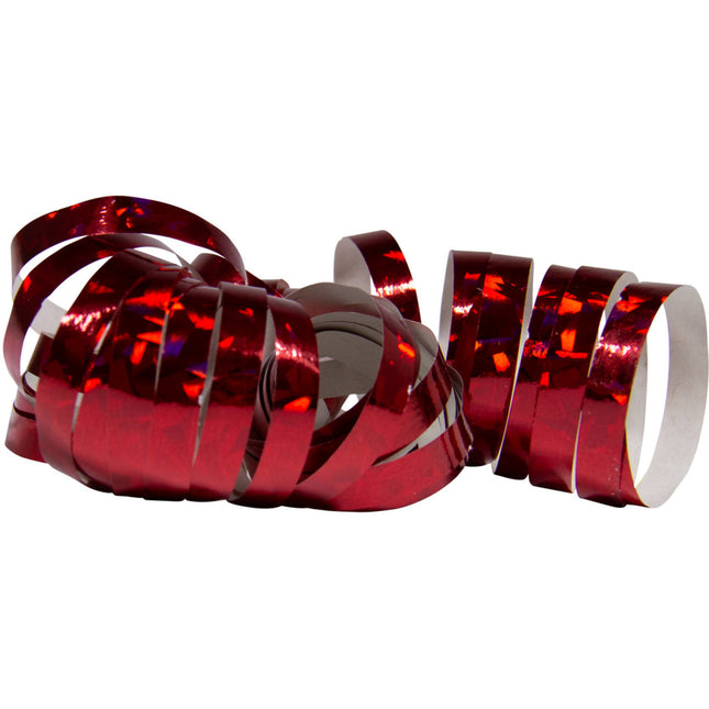 Rote Serpentinen Holographisch 4m 18 Ringe 2St.