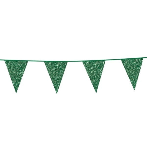 Grüne Flagline Glitter 6m