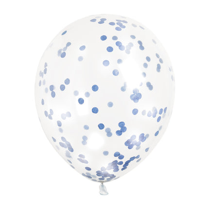 Konfetti Ballons Blau 30cm 6Stk