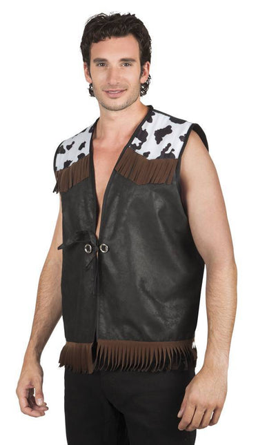 Cowboyweste Schwarz L/XL