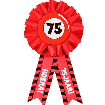 Rosette Hooray 75 Jahre Hooray