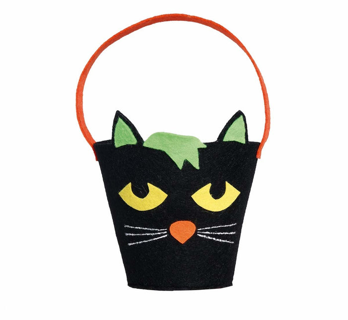 Halloween Süßigkeiteneimer Katze 20cm