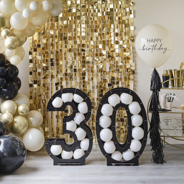 Schwarze Ballons Standard 30 Jahre