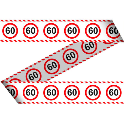 Absperrband 60 Jahre Straßenschild 15m