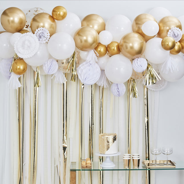 Gold Deko Set Luftballons