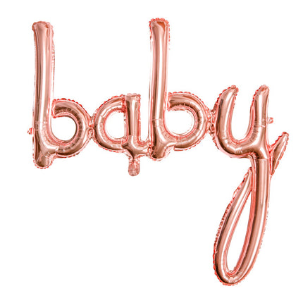 Buchstaben-Ballon-Set Baby Rose Gold Leer 75,5cm