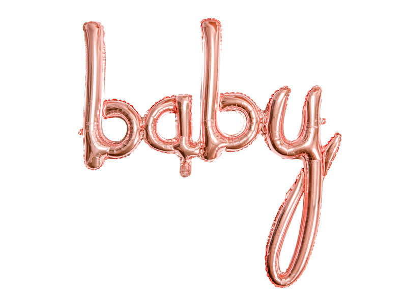 Buchstaben-Ballon-Set Baby Rose Gold Leer 75,5cm