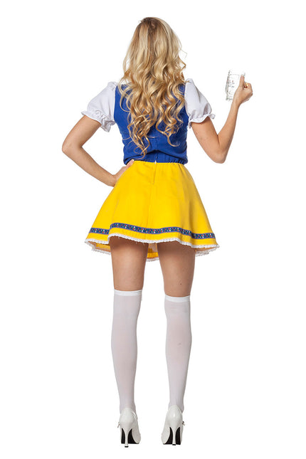 Dirndlkleid Oktoberfest Gelb Blau