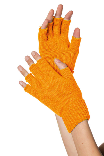 Neon Orange Handschuhe Fingerlos