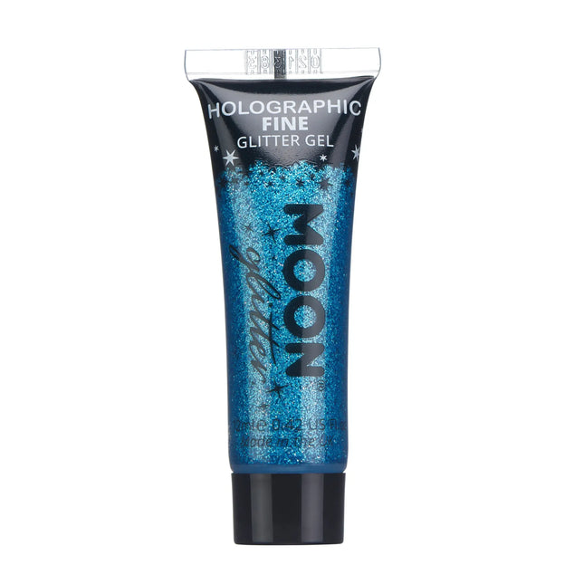 Moon Glitter Holographic Fine Glitter Gel Blue 12ml