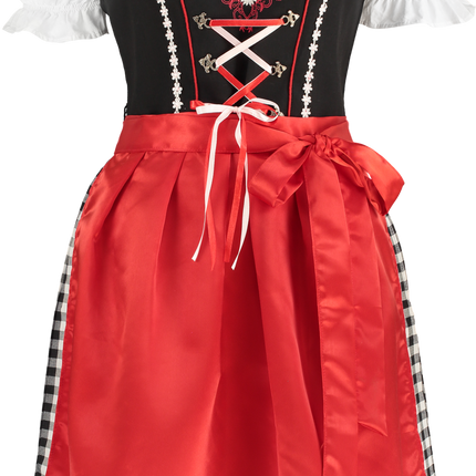 Schwarz-weißes Dirndlkleid Oktoberfest Damen kariert