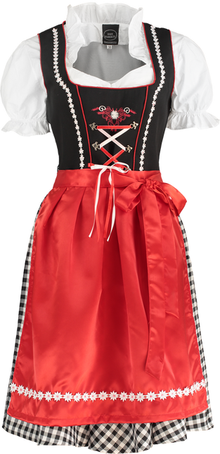 Schwarz-weißes Dirndlkleid Oktoberfest Damen kariert