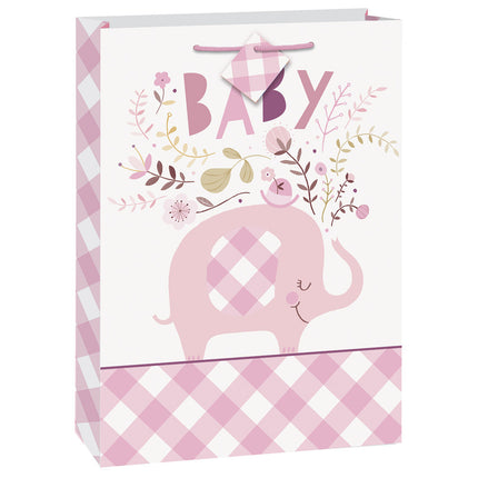 Baby Elefant Geschenktasche Rosa