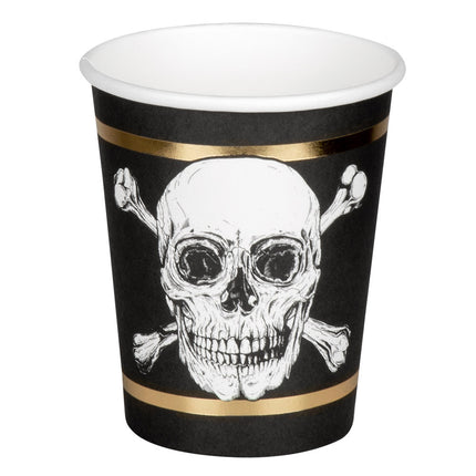 Piratenbecher Papier 210ml 10Stk