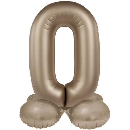 0 Jahr Figur Ballon Gold 41cm