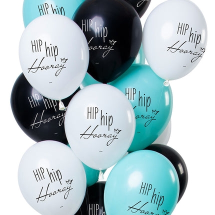 Hip Hip Hooray Ballons 30cm 12 Stk.