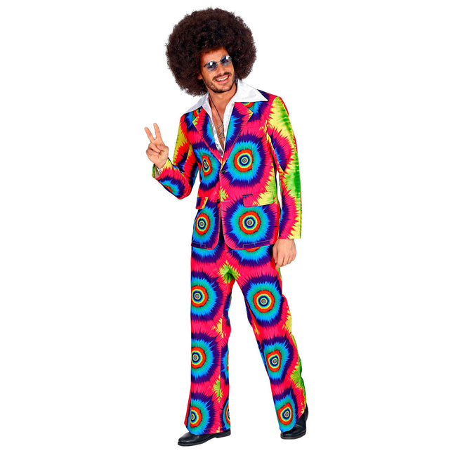 Disco 70S Kostüm Bunte Herren Groovy