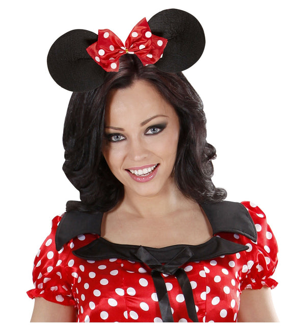 Minnie Maus Haarband Schwarz Rot