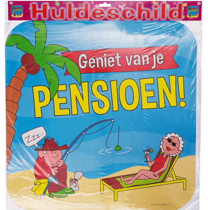 Türschild Ruhestand Cartoon 50cm