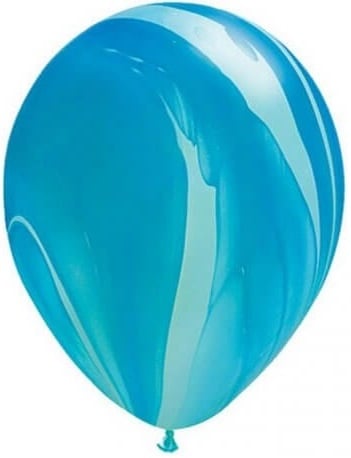 Ballons Superagate Blau Regenbogen 28cm 25Stk