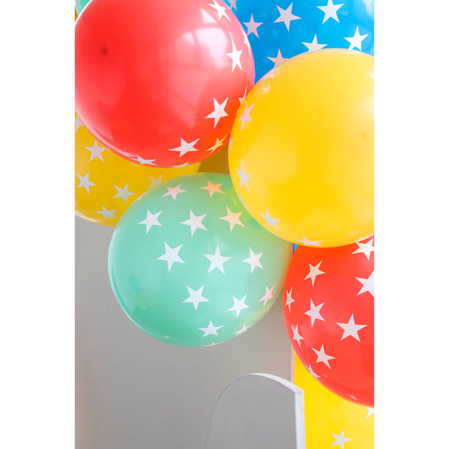 Ballons Star Coloured 33cm 6pcs