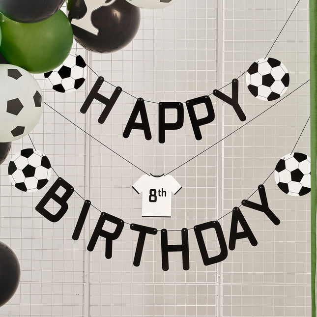 Fußball Buchstabengirlande Happy Birthday 1,5m