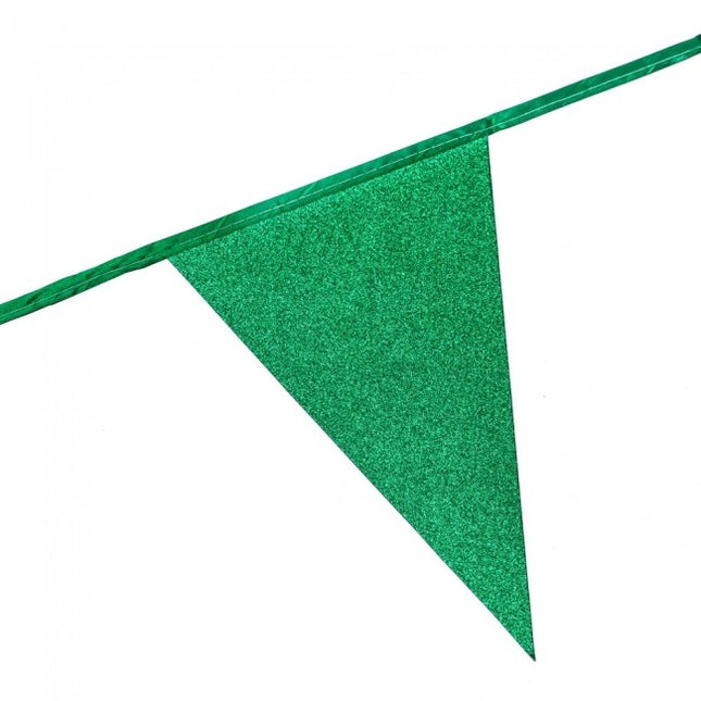 Grüne Flaggenleine Glitter 6m
