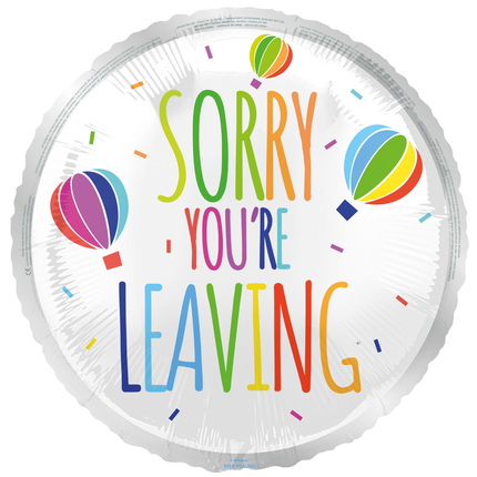 Sorry You're Leaving Helium Ballon Bunt 45cm