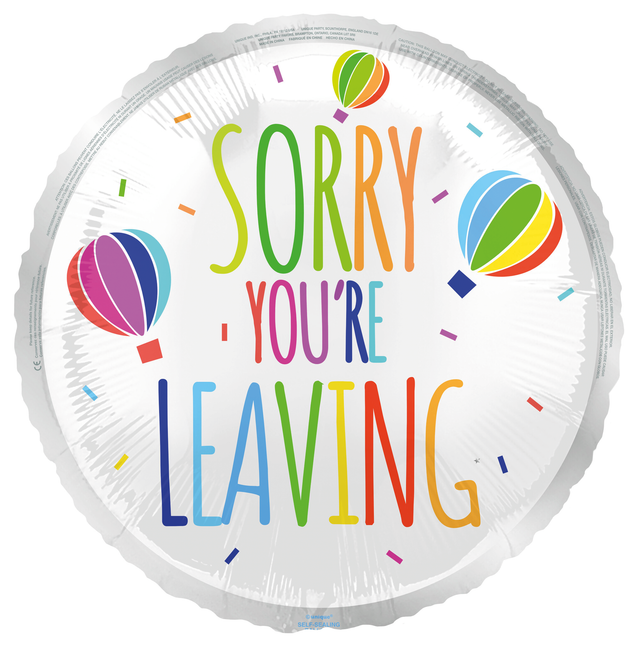 Sorry You're Leaving Helium Ballon Bunt 45cm