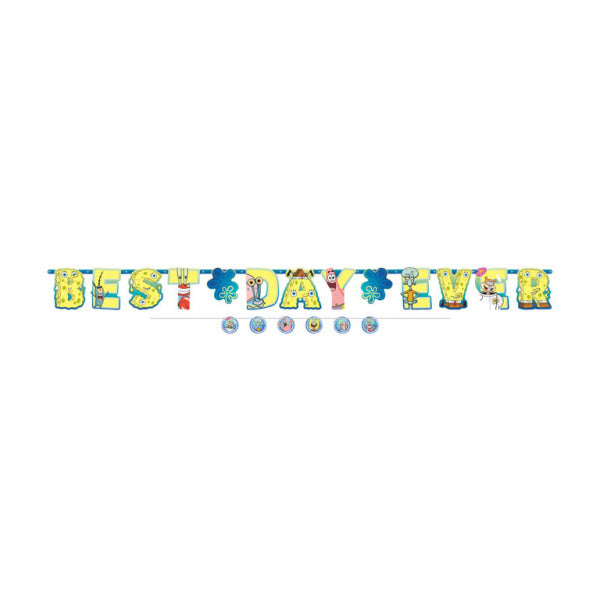 Spongebob Buchstabengirlande Best Day Ever 3.2m