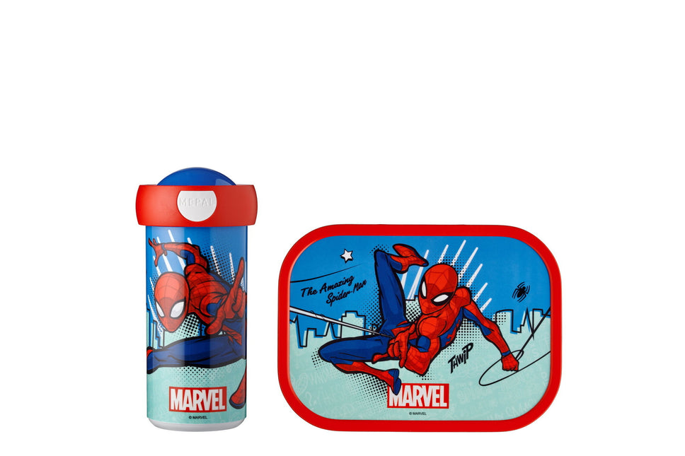 Lunch-Set Campus Schule Becher+Lunchbox Spiderman