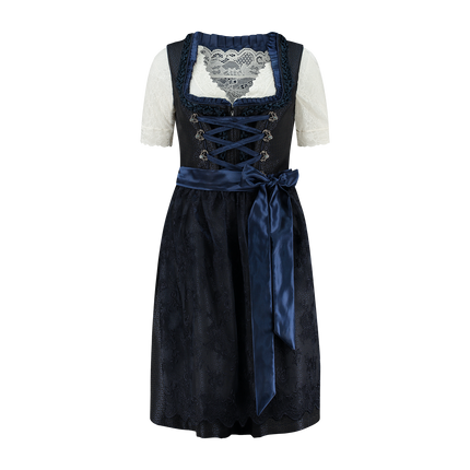 Dunkelblaues Dirndlkleid Oktoberfest Frauen 2 Stück