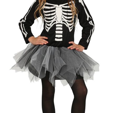 Skelett Halloween Kostüm Mädchen Tutu