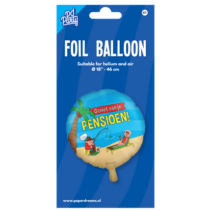 Helium Ballon Ruhestand Cartoon Leer 30cm