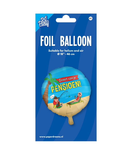 Helium Ballon Ruhestand Cartoon Leer 30cm