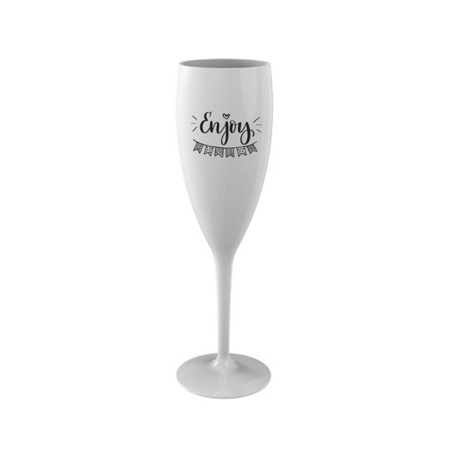 Champagnerglas Weiß Enjoy Mehrweg 120ml