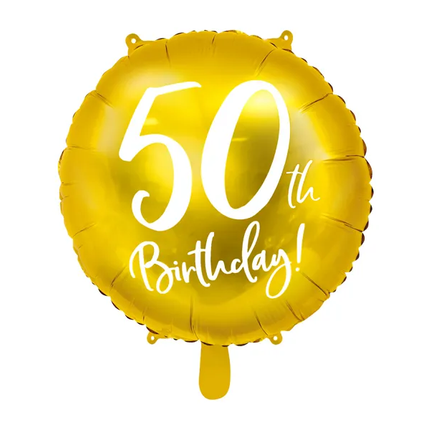 Helium Ballon 50Th Geburtstag Gold Leer 45cm