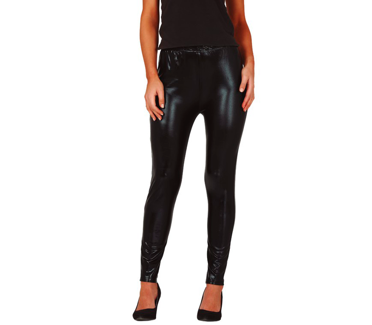 Schwarze Legging Metallic 1m